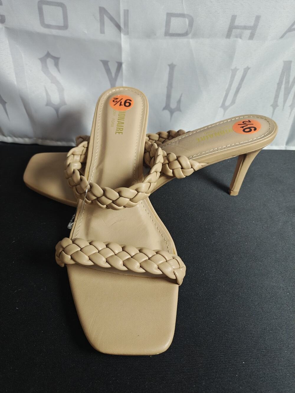 CUSHIONAIRE Women's 9.5 Pippa Braided Dress Sandal Tan New
